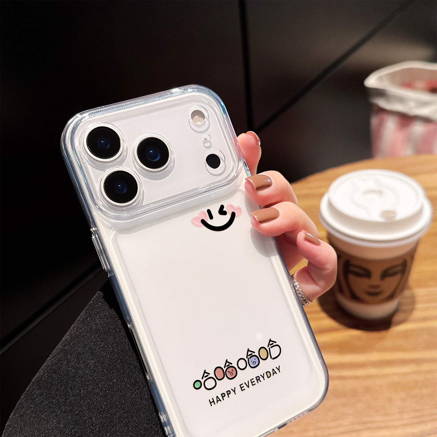 适用苹果17pro手机壳iphone17promax个性笑脸16promax简约15透明14新款女生air小众高级感13超薄12防摔保护套