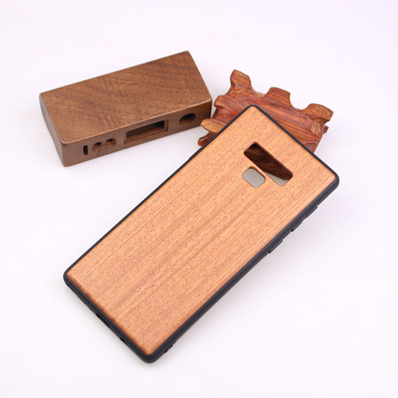 适用三星note9木制手机壳 s10实木保护壳s8p环保tpu全包竹子防摔