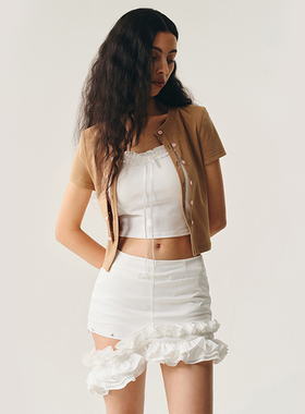 MovingMovingMoving 多种穿法 可拆卸花边半身短裙