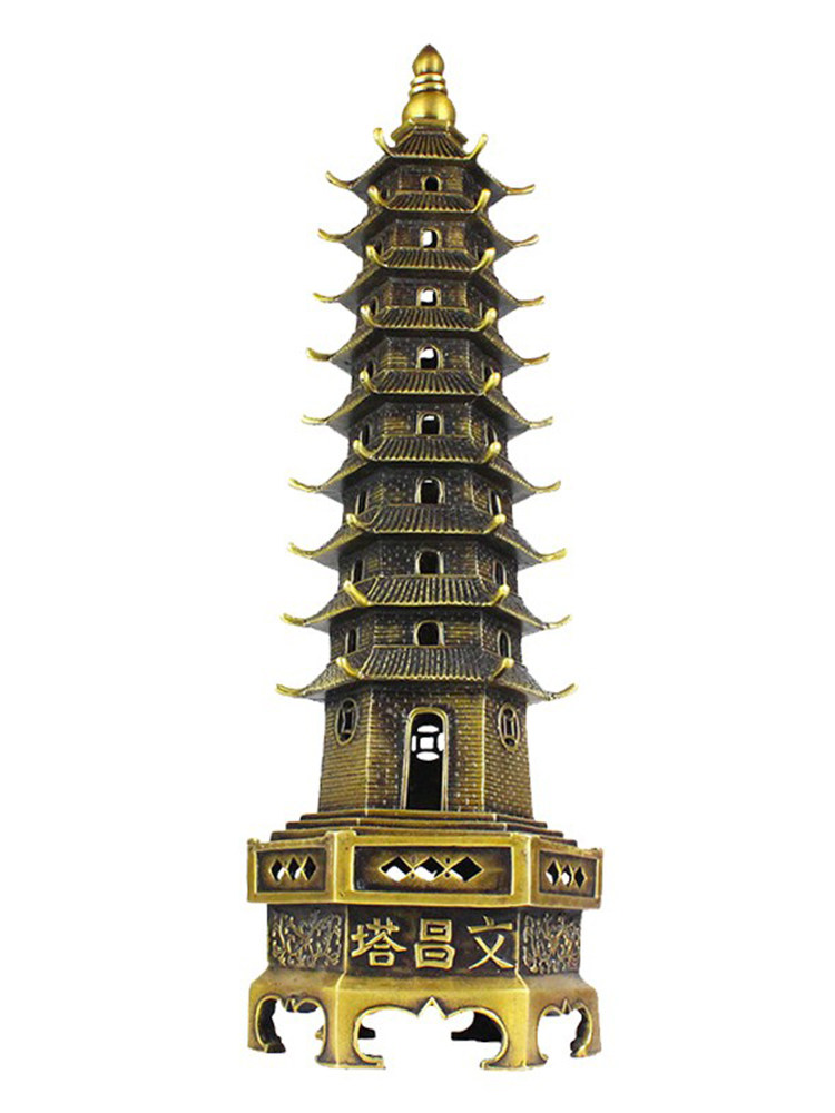 星座缘黄铜书房文昌塔摆件工艺品