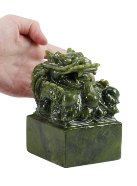 客厅印章星座缘青玉乾隆玉玺摆件