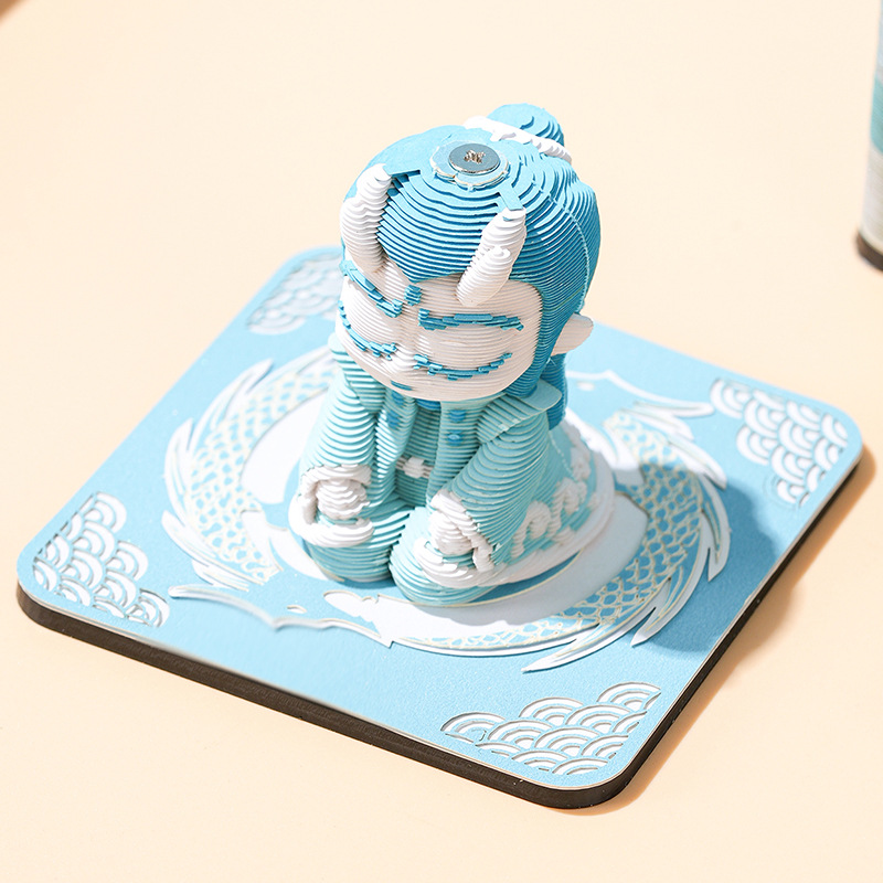 3D纸雕敖丙立体便签本国风艺术品高颜值可爱便利贴手撕台日历