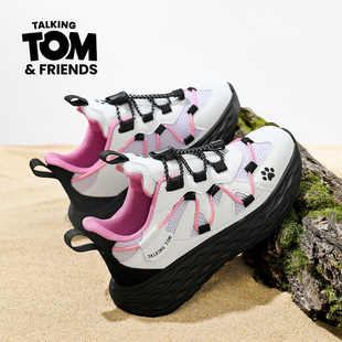 汤姆猫女童运动鞋网面透气春夏季软底防滑女孩户外儿童休闲跑步鞋