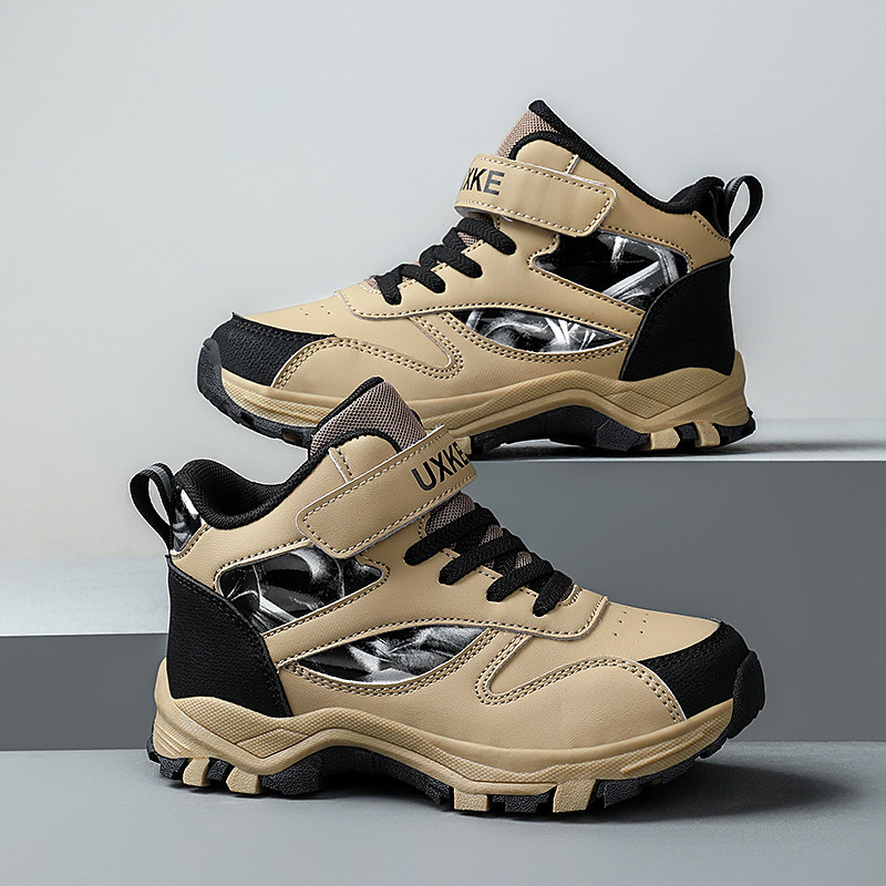 ABCkings男童鞋子高帮运动鞋秋冬新款防水防滑户外徒步登山旅游鞋