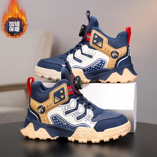ABC SHIELD男童棉鞋冬款加绒保暖儿童二棉鞋中大童女孩户外休闲鞋