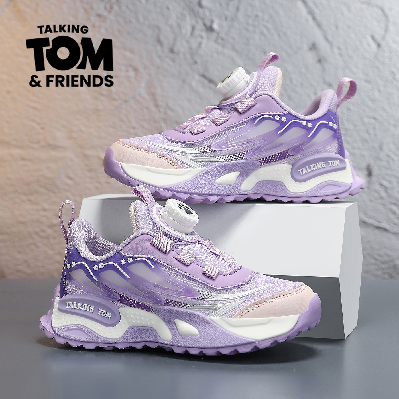 汤姆猫童鞋女童运动鞋春秋款网面透气儿童跑步鞋软底防滑慢跑鞋潮