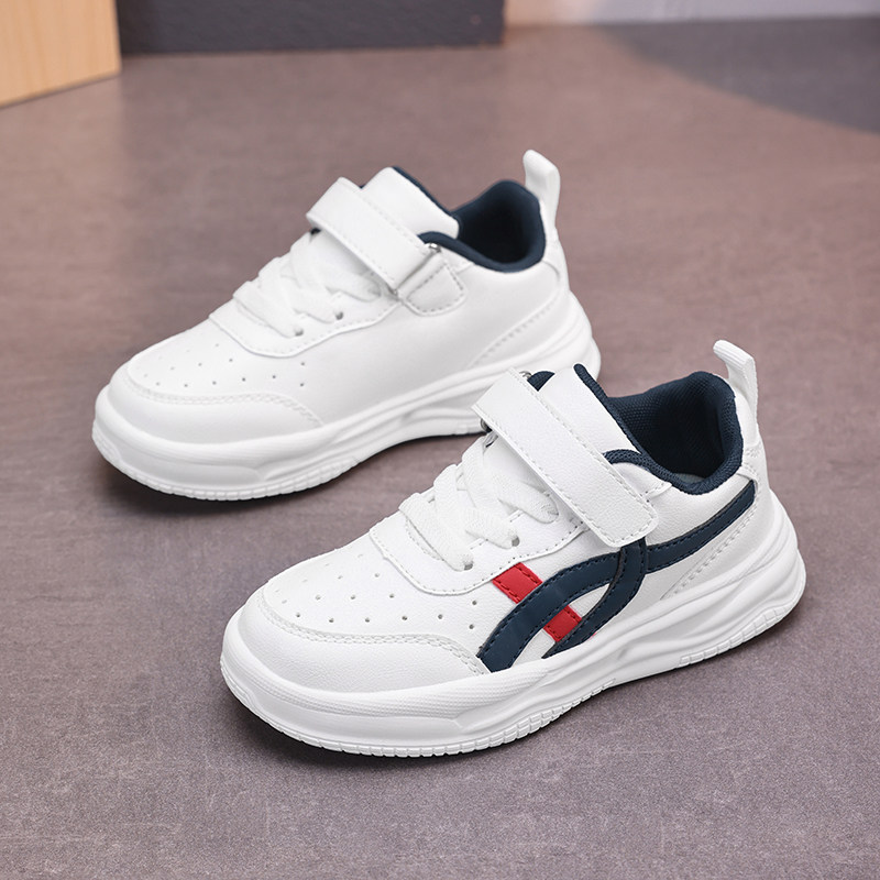 ABCkings儿童鞋子2025秋冬款防水皮面男童百搭板鞋女童休闲运动鞋