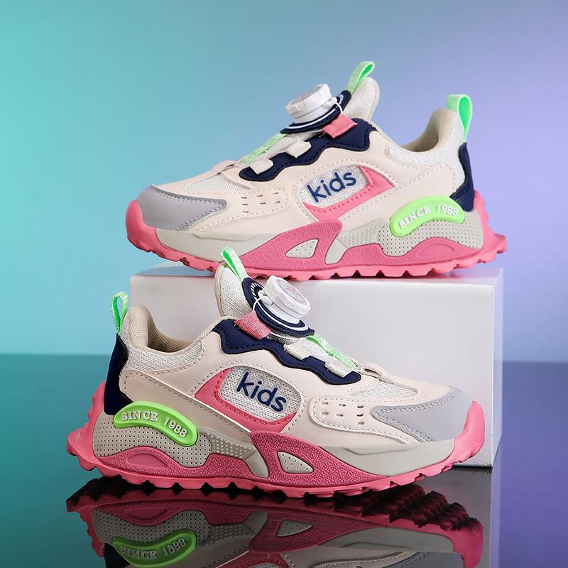 女童运动鞋春秋款透气网面跑步鞋