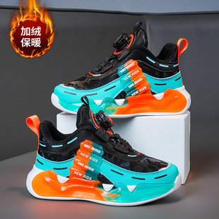 ABC SHIELD男童棉鞋冬季加厚加绒儿童软底防滑防水二棉男孩运动鞋