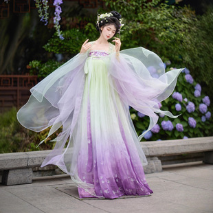 汉服女2026新款夏季唐制中齐胸襦裙刺绣改良日常可穿古装