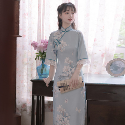 原创设计新款云兰玉锦中国风复古日常汉元素旗袍文艺春夏日常可穿