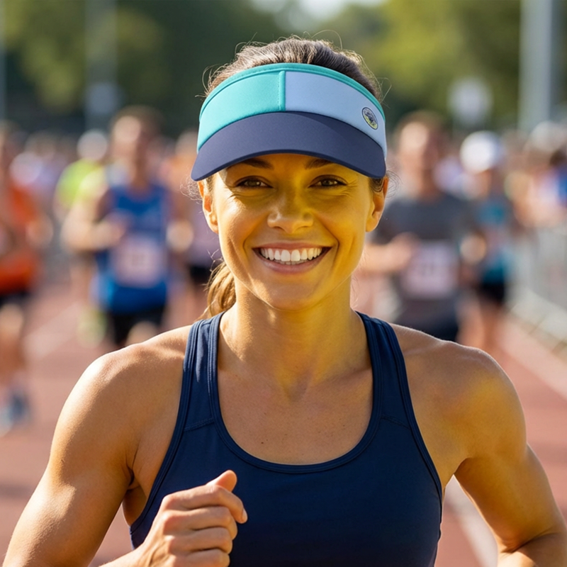 运动帽子女款跑步防晒帽子夏季遮阳帽空顶户外马拉松越野跑太阳帽