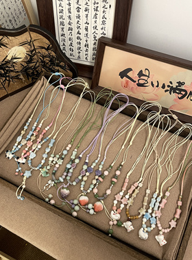 乔治姐姐/陶瓷项链合集新中式国风挂饰毛衣链冷淡风颈链