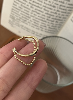 乔治姐姐/日韩简约素圈戒指小众设计开口可调节食指戒环