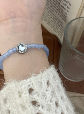 乔治姐姐/天蓝透亮串珠小清新甜美手串轻奢高级感清冷感简约手链
