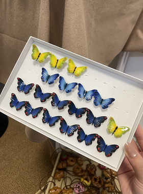 乔治姐姐/陶瓷蝴蝶戒指新中式国风开口戒食指戒甜美气质显白指环