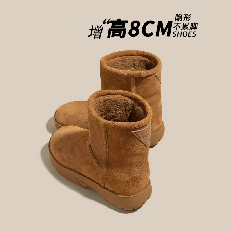 6cm内增高中筒雪地靴女棉鞋