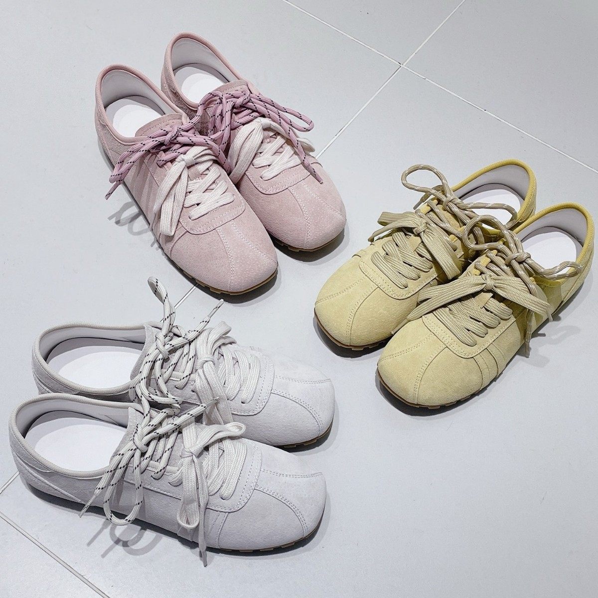 真皮双鞋带德训鞋女2026春季新款平底软底舒适圆头百搭运动休闲鞋,女鞋,德训鞋,淘宝优惠券,粉丝福利购,淘宝优惠卷