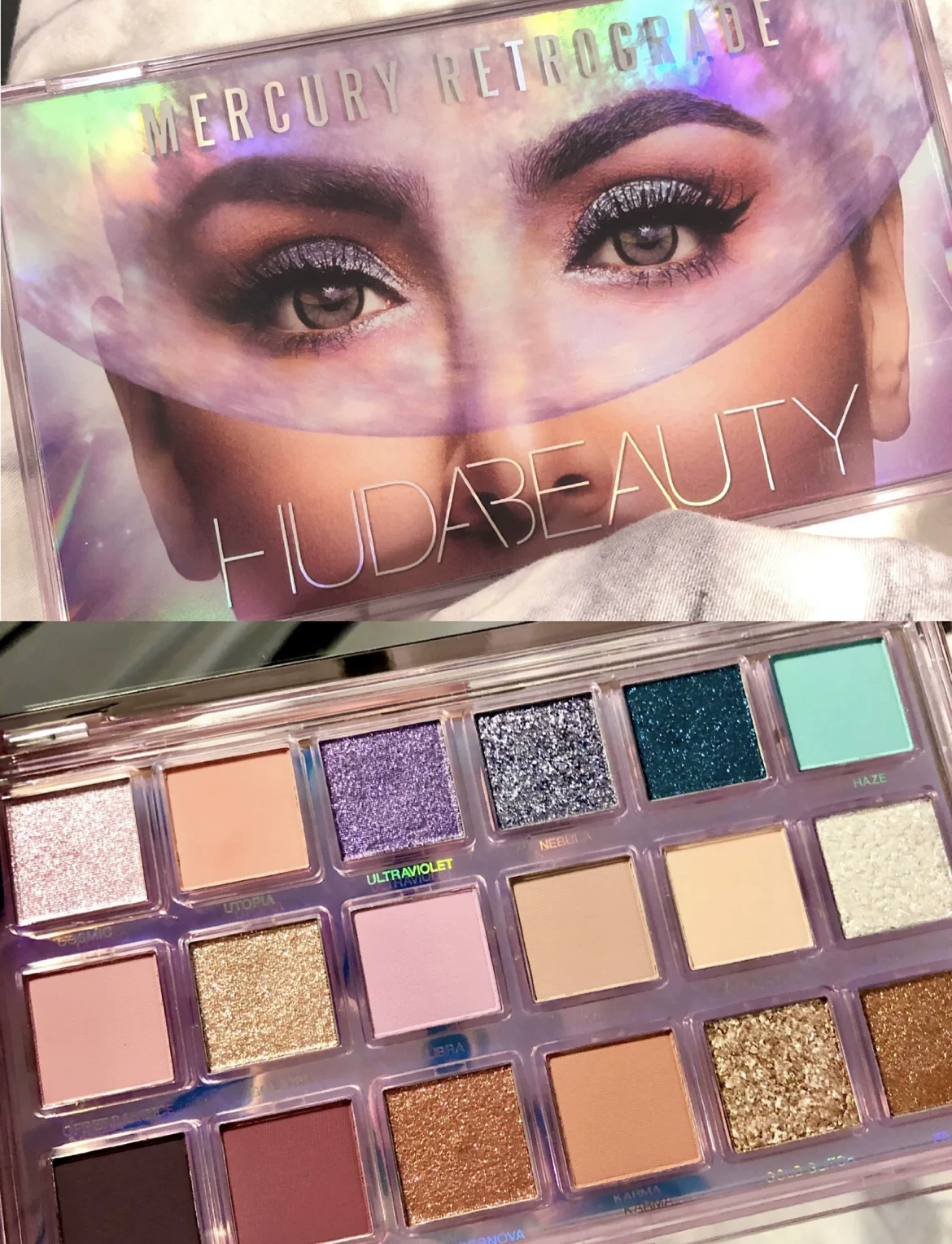 Бесплатная доставка версия США запас секунд! Паста для глаз HudaBeauty Water Reverse Plate Fairy Phantom Galaxy Sequins 18 цветов