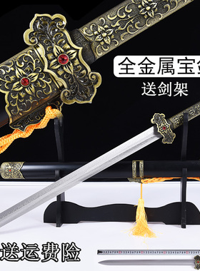 龙泉市不锈钢宝剑全金属汉剑唐剑青龙剑刀剑武术镇宅冷兵器未开刃