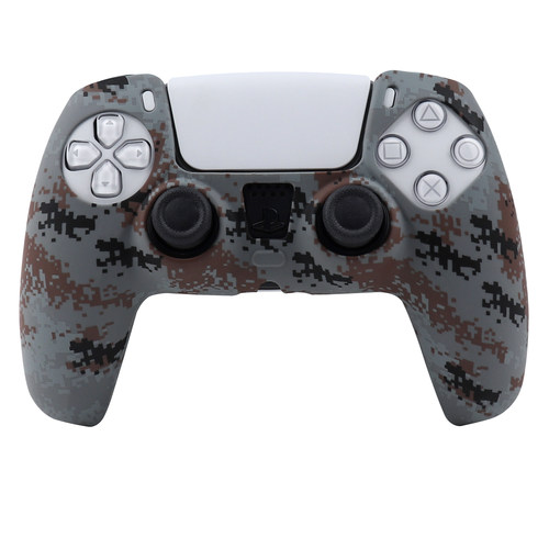 PS5硅胶迷彩手柄保护套 ps5游戏手柄防滑硅胶套全包防尘 防摔