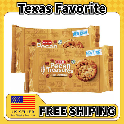 美国直邮HEB Pecan Cookies 得克萨斯巧克力山核桃曲奇饼干2盒
