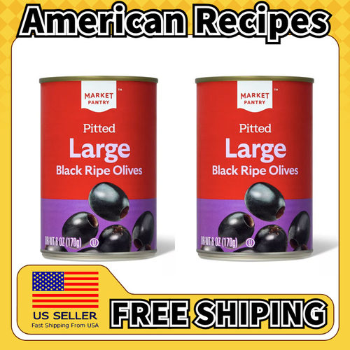 美国直邮 Market Pantry Pitted Black Ripe Olives 无核黑橄榄*2