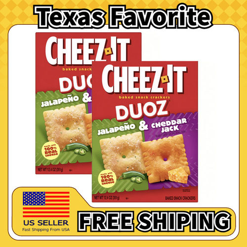 美国直邮Cheez-It DUOZ Jalapeno Cheddar Jack Crackers饼干*2盒