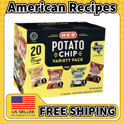 美国直邮HEB  Potato Chips Variety Pack 零食混合薯片20包560g