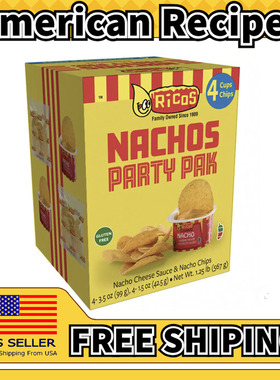 美国直邮Ricos Nachos Party Pack 混合玉米片派对包4盒入567g