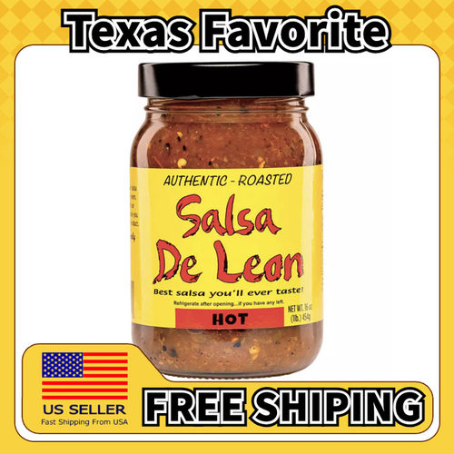 美国直邮Salsa De Leon Roasted Salsa 薯片塔可番茄莎莎酱454g