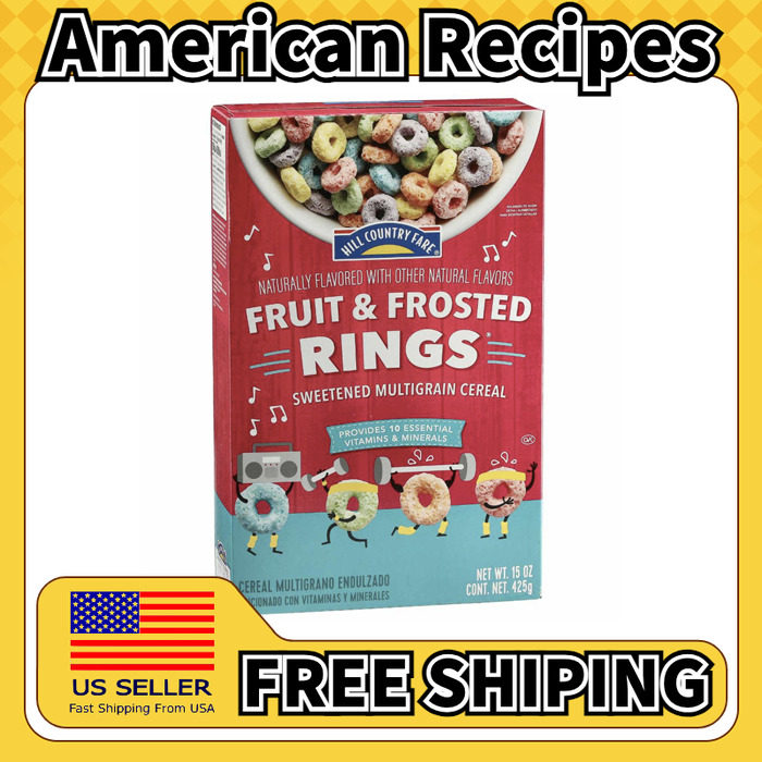 美国直邮Hill Country Fare Fruit Frosted Rings Cereal冷冲麦片