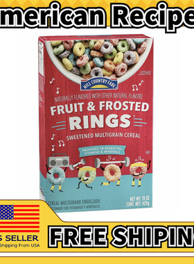 美国直邮Hill Country Fare Fruit Frosted Rings Cereal冷冲麦片