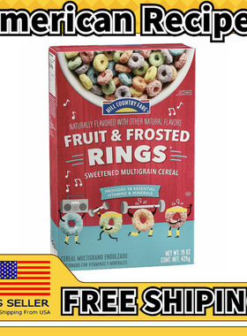 美国直邮Hill Country Fare Fruit Frosted Rings Cereal冷冲麦片