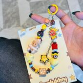 饼干ccd公仔挂饰diy轻奢挂链高级钥匙扣手腕星星相机可爱手机链条