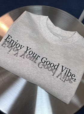 美式重磅320克做旧字母数码直喷印花小领口短袖宽松休闲T恤男女潮