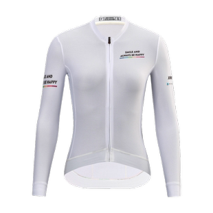 XINTOWN夏季新款白猫语竞技长袖骑行服女套装公路车骑行服女透气