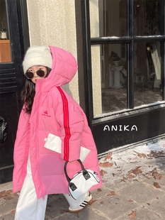 阿尼卡ANIKA韩国童装羽绒服中长款男女通用可亲子