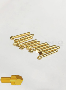 电池针 短针CSP-6T 1.9mm镀金削尖头 PCB弹簧测试探针 1.36*9.7mm