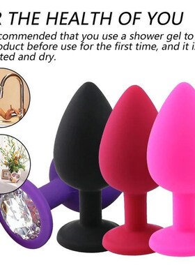Silicone Anal Plug Expandable Jewel Decoration Butt Plug