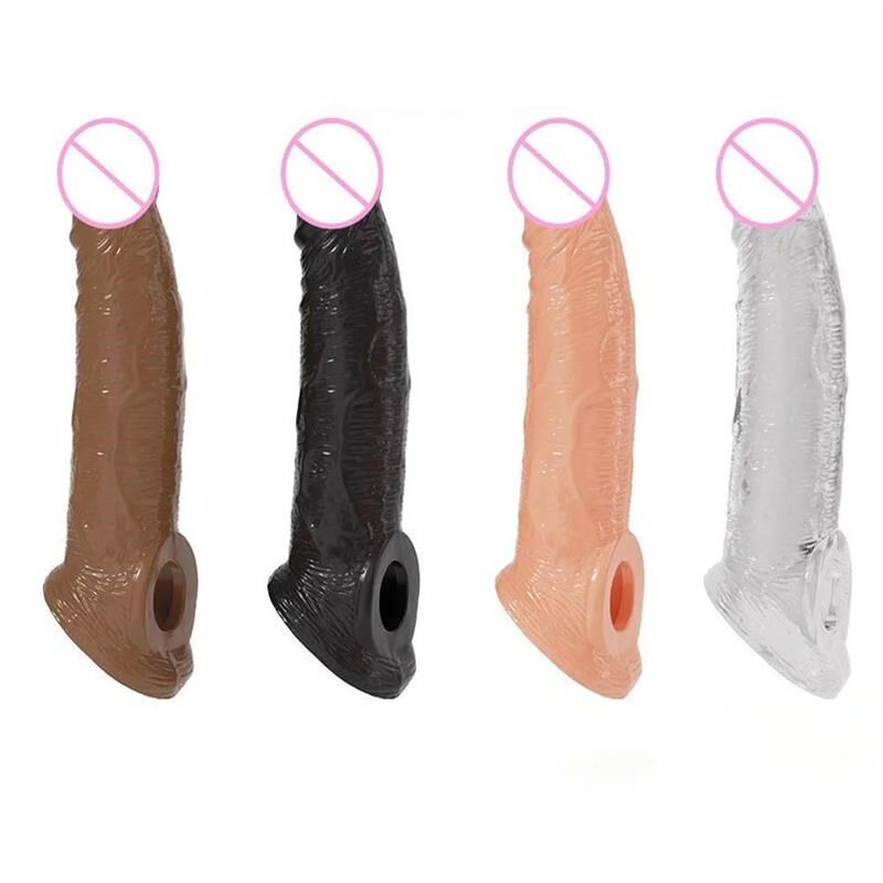 Reusable Penis Sleeve Stimulation Spiral Cock Ring Extension