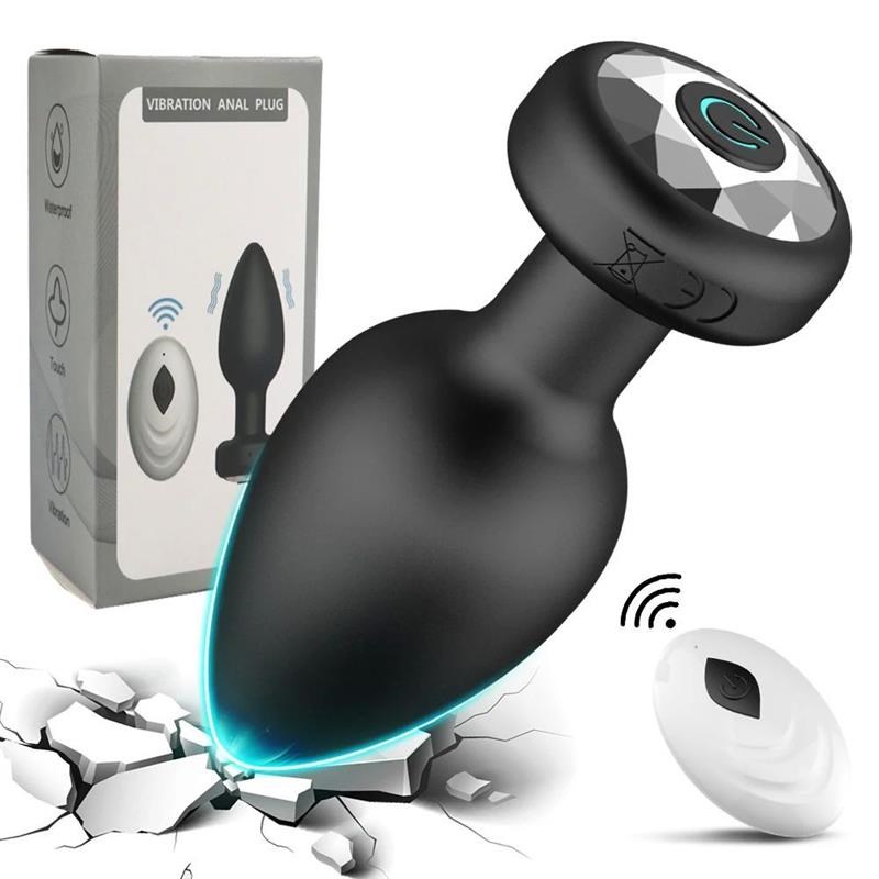 Anal Vibrator Wireless Remote Control Butt Plug Men Prostate