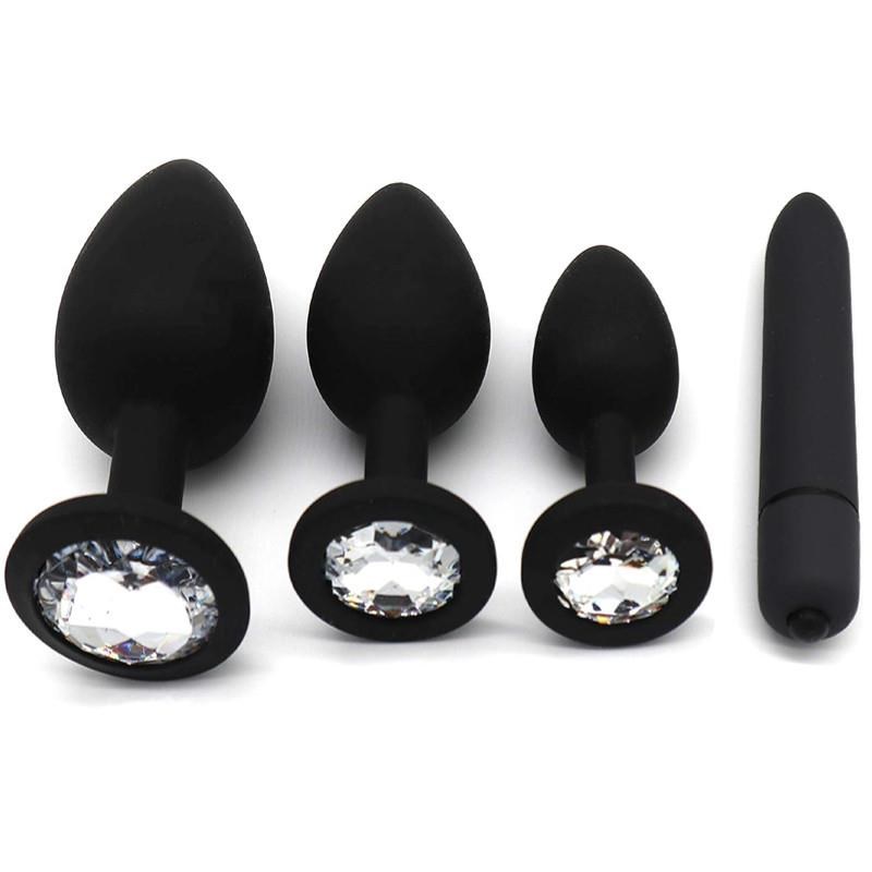 4pcs Anal Butt Plug Soft Silicone Prostate Massager Gay Prod