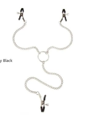 Women Metal Nipple Clamps Fetish Erect Boob Clit Enlarged