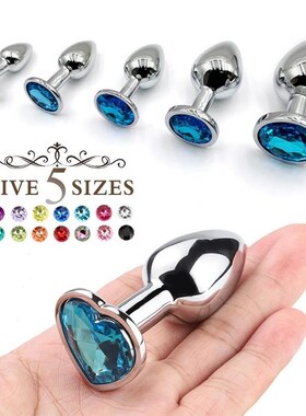 1Pcs,Metal Anal Plug With Gem Base,Beginner To Expert,5 Size