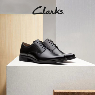 皮鞋 Clarks其乐泰顿系列英伦商务皮鞋 增高正装 结婚新郎鞋 男 德比鞋