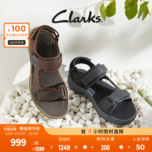 夏季 Clarks其乐索塔系列男鞋 新款 魔术贴休闲缓震户外沙滩凉鞋
