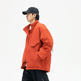 南夏乔装日系潮流工装棉衣男加厚外套宽松多口袋立领纯色棉服，男装棉衣，电商S006（B521）