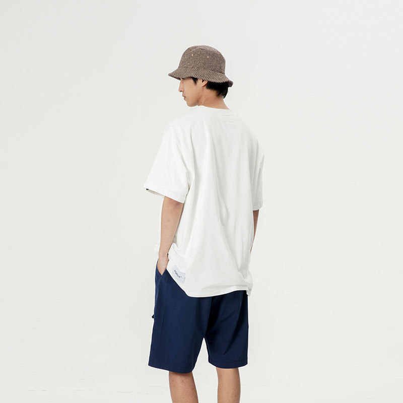 FORN32025夏季新款男士基础款字母印花圆领T恤日潮cityboy短袖,男装T恤,电商S006（B521）