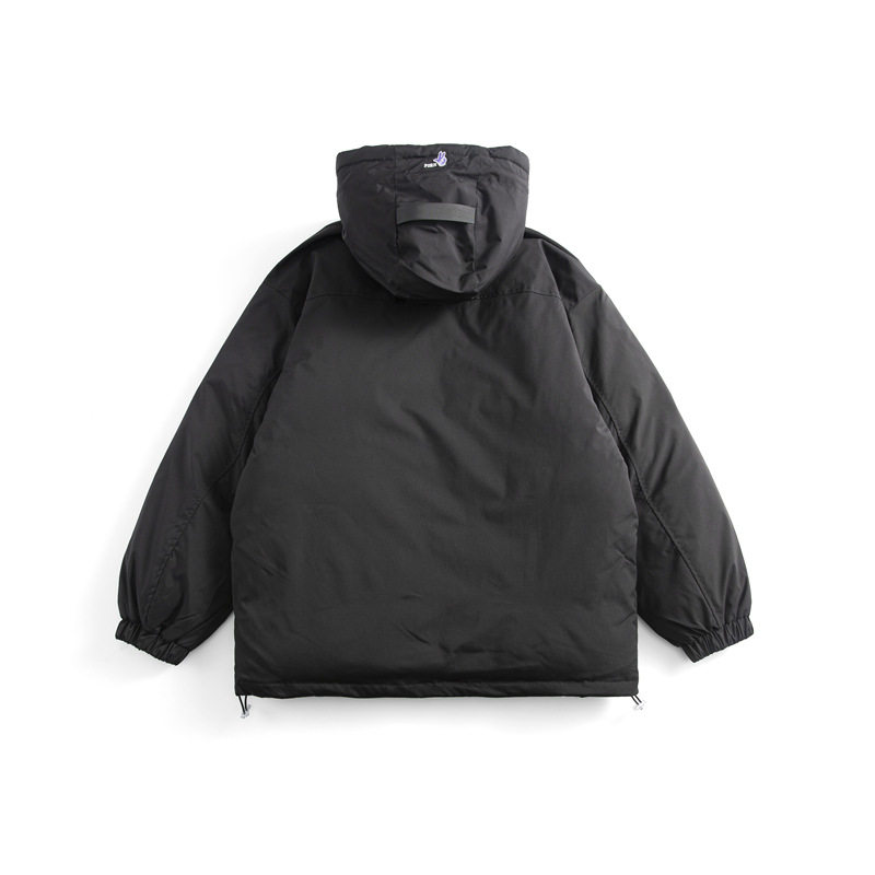 南夏FORN3日潮连帽棉服男冬季新款加厚外套棉袄撞色拼接宽松棉衣,男装棉衣,电商S006（B521）